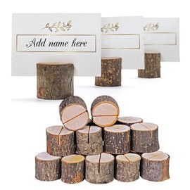 THE TWIDDLERS - Pine Wood Rustic Place Card Name Holders for Table Numbers & Seating at Weddings & Events (100 Holders)