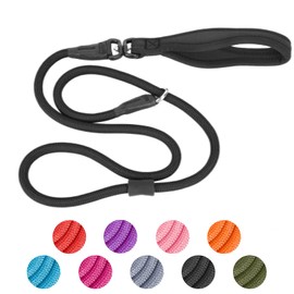 Slip Lead Dog Leash, Strong Slip Leash Dog Training Leash [360° Swivel Anti-Tangle] 4FT / 6FT Durable Nylon No Pull Walking Leash Dog Rope Lead for Small Medium Large Puppy Dogs 4ft Black