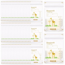 Lvefyti 60 Stück Muttermilch Aufbewahrung Bag,150ml BPA-freie Muttermilchbeuteln,Vorsterilisiert Auslaufsichere Milchbeutel,Muttermilchbeutel mit Doppelreißverschluss für Muttermilch
