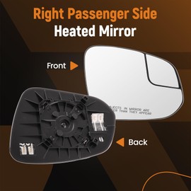 maXpeedingrods Passenger Side Heated Mirror Glass Replacement for Toyota RAV4 2016 2017 2018, 879310R200 View Side Mirror Glass with Backing Plate and Rear Holder