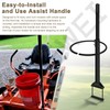 Zero Turn Mower Handle & 5 Gallon Trash Bucket Bracket,