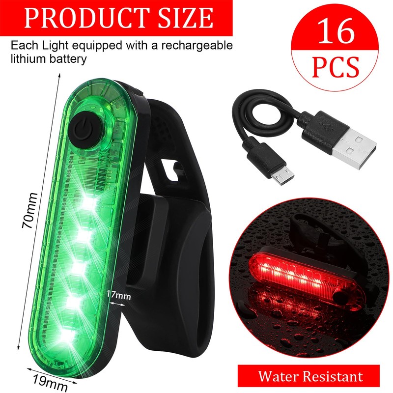 Treela 22 Pcs LED Navigation Kayak Lights with Safety Whistle
