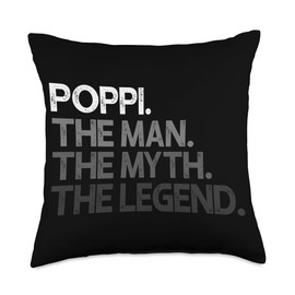 Poppi Man The Myth Legend Throw Pillow