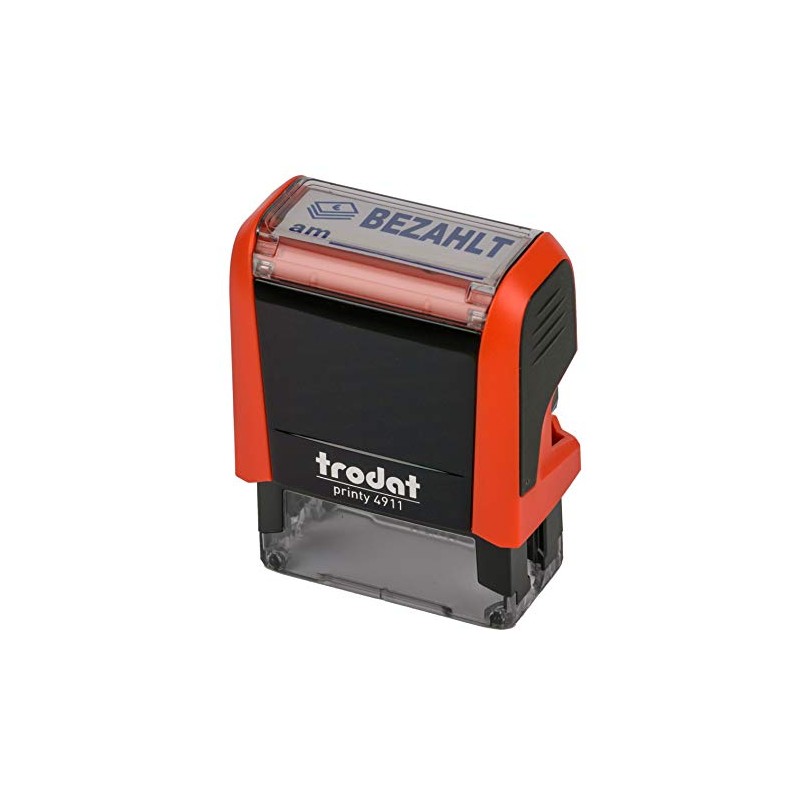 Trodat Printy 4911 Fire Red Paid on Blue