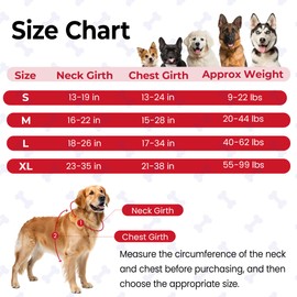 Funfox Dog Harnesses for Large Dogs, No Pull Dog Harness Adjustable with Handle Easy Control, Durable Materials 2 Clips Harnais Pour Chien Reflective Strips Pet Vest for Night Walking Red XL