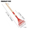 Xifando Small Leaf Rake-Wooden Handle Leaf Rake for Little Helper