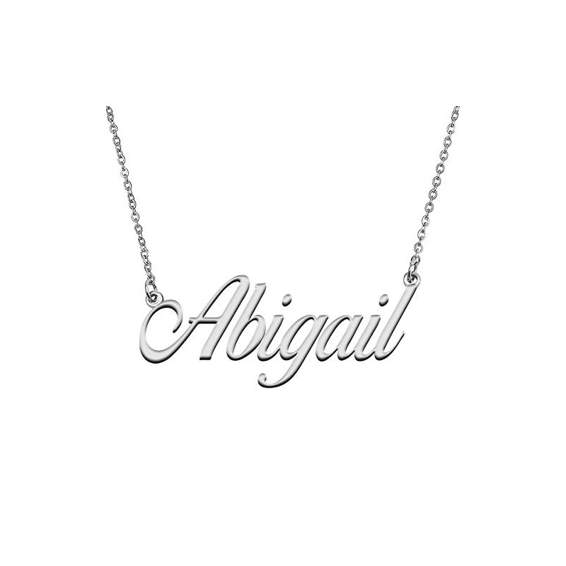 HUAN XUN Unique Name Jewelry Gifts Silver Pendant Name Necklace