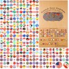 291 Pcs Flags Push Pins for Map World Flags Push