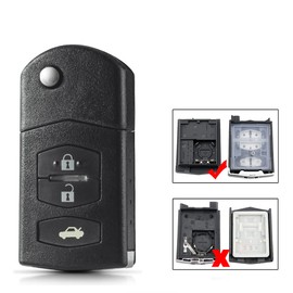 Flip For Mazda Car Key Case For Mazda 2 Car Key For Mazda 3 Key Fob Case For Mazda 5 Key Shell Mazda 6 Key Fob Mazda RX8 Mazda MX5 3 Buttons Remote Key
