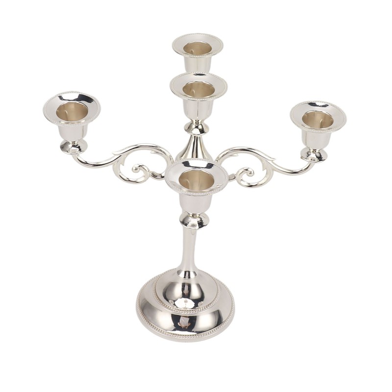 5 Arm Candlestick Holder Iron Retro Decorative Candle Holder Centerpiece