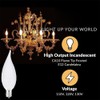 BUBYVV Frosted Flame Tip Chandelier Light Bulb，60W E12 Candelabra Base,Candle