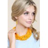 RIAH FASHION Braided Chunky Cluster Bead Bubble Statement Necklace -