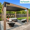 VoTwoofv Pergola Flat Brackets 10" x 10",L-Shape Straight Joining Brackets