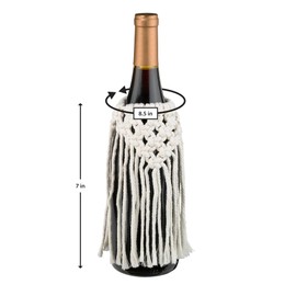 Lillian Rose Hand Tied Macramé Bottle Cover for Wedding or Home Décor
