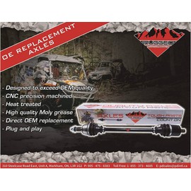 Rugged Rear Left Performance Axle for CFMOTO CF500/X5/X6/X8/CFORCE 500/600/800, in CNC Precision Components, Stainless-Steel Clamps Coated for High Protection (See Fitments Below) OEM: 9010-280100