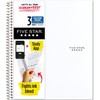 Five Star Spiral Notebook + Study App, 3 Subject, College