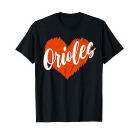 Retro Orioles-Name Love Heart Gifts Women Men Kids T-Shirt