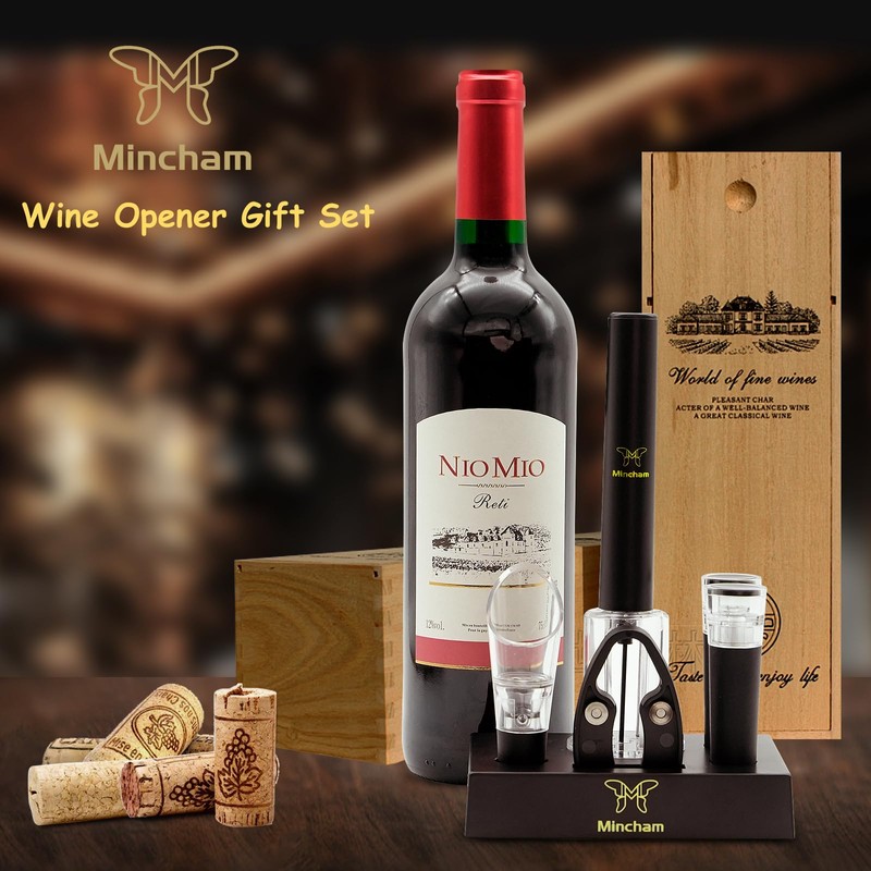 Mincham Wine Opener, Air Pressure Corkscrew Wine Bottle Opener with