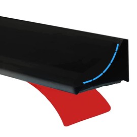 Self Adhesive Silicone Waterproof Shower Water Strip Dam Shower Threshold Water Dam Water Barrier for Sink Bathroom and Kitchen Shower Guard Corner Water Retaining Dam Strip (79inch, Black)