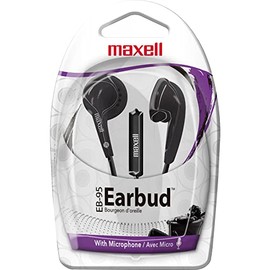 Maxell – 199846, Wired Earbuds with Lightweight On-Ear Design - Dynamic Sound Reproduction Stereo, Inline Mic for Taking/Making Calls, 6 Foot Cord - for iOS, Smartphones, MP3 & Gaming – Black