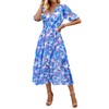 UEAL Vacation Dresses for Women Flowy Blue Spring Easter Petite