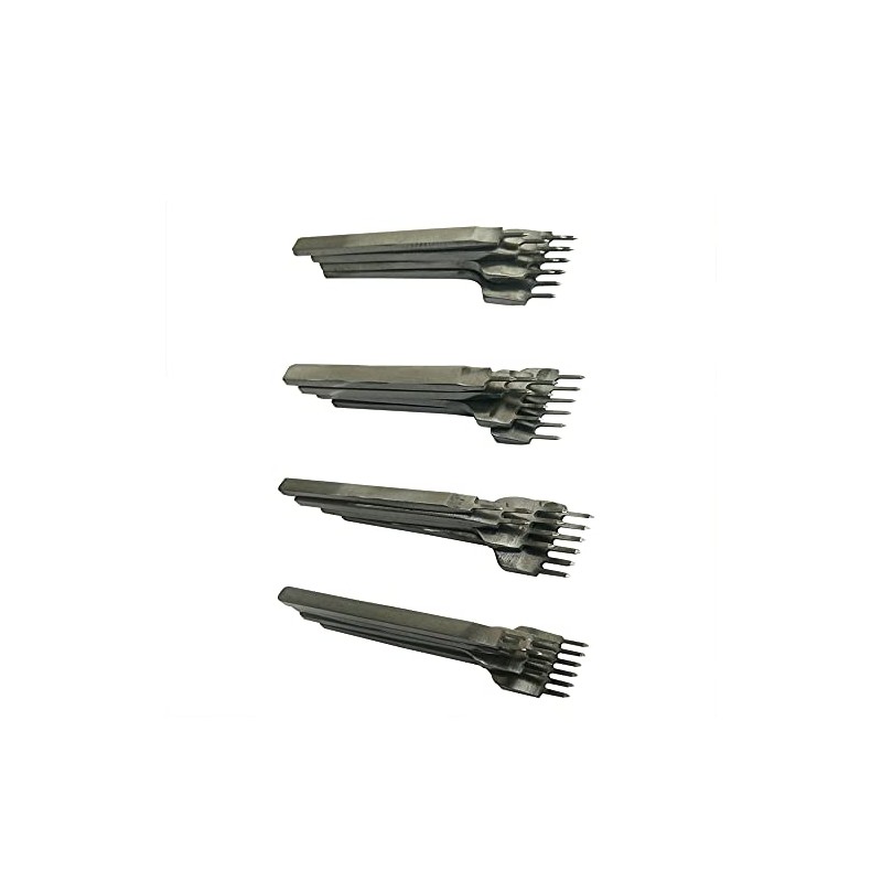 Lotatheta 1+2+4+6 Prong Graving Leather Craft Tools Hole Lacing Punch