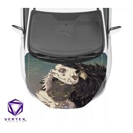 Celestial Lion Skeleton Hood Wrap Weatherproof Vinyl Decal 50"X60" -K