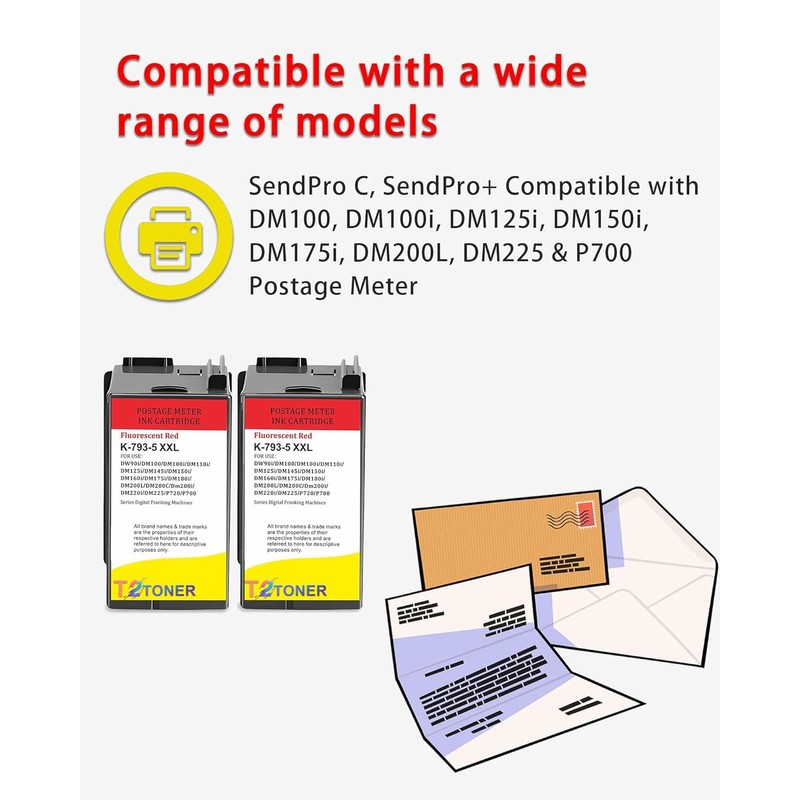 T2TONER 793-5 / SL-798-0 Ultra XXL Red Ink Cartridges Compatible