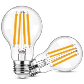 Genixgreen A60 Dimmable LED Lamp 9W Retro LED Light, Equivalent to 90 Watt E27 Base Retro, Warm White 2700K Edison Lamp Nostalgic for Home Lighting or Commercial Lighting 2p