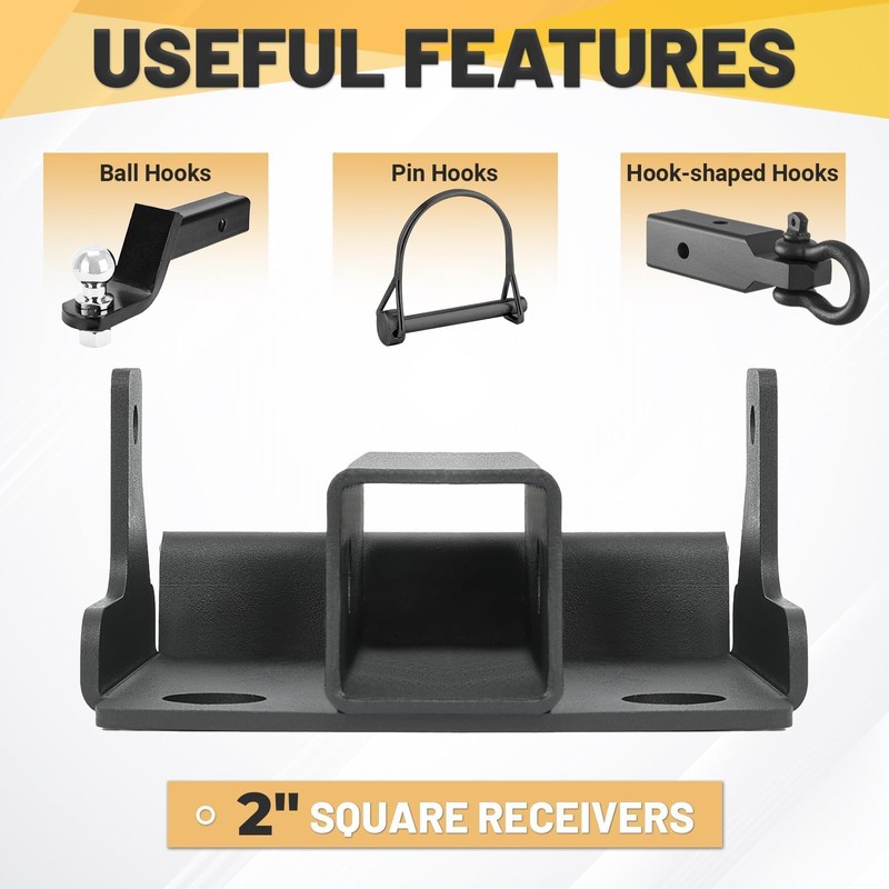 KUAFU 2" Trailer Hitch Receiver Compatible with Kawasaki Mule 600