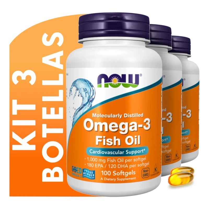 Kit 3 Omega 3 1000mg | 180 Epa /120 Dha