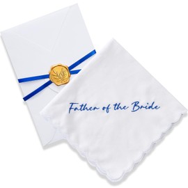 Mother of the Bride Gifts Wedding Handkerchief from Bride Something Blue, Father of the Bride, Large