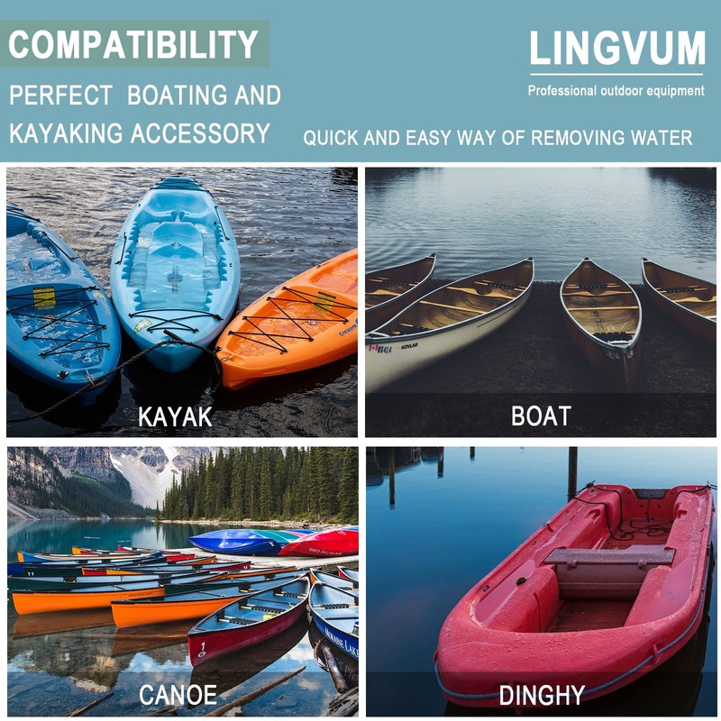 LINGVUM Bilge Pump for Kayak Canoe and Boat - 17