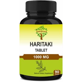 SunNature Haritaki Tablets 90 Tablets, 1000 mg| 45 Days Supply | Terminalia chebula | Vegan| from India