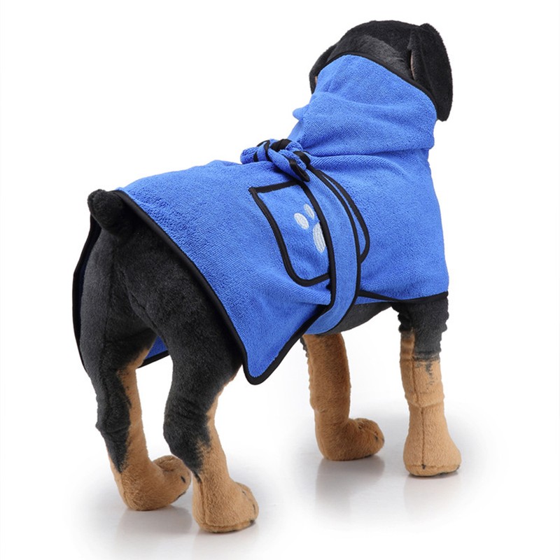 Dog Towel Strong Absorbent Quick Drying Hand Pockets Design Hooded