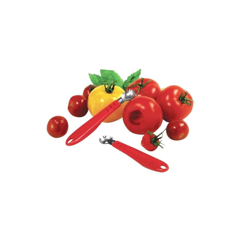 1 Pcs Tomato Huller Corer Stainless Steel Strawberry Stem (White)