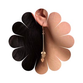 Cimenexe Bohemian Heart Dangle Earrings Gold Heart Tassel Chain Drop Earrings Long Heart Hook Earrings Minimalist Heart Chain Earrings Jewelry for Women and Girls Gifts