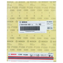 Bosch Professional 1x Sanding Sheet C355 (for Coatings and Composites, 230 x 280 mm, Grit 1200, Accessories for Hand Sanding)