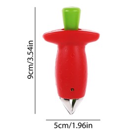 2 Pack Magic Strawberry Huller Strawberry Huller Stem and Leaf Remover Stainless Steel Fruit Vegetable Top Stem Corer Pit Remover Great for Baking and Jam Making Kitchen Gadgets