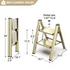 GameGem 2 Step Ladder, Aluminum Folding Step Stool with Anti-Slip