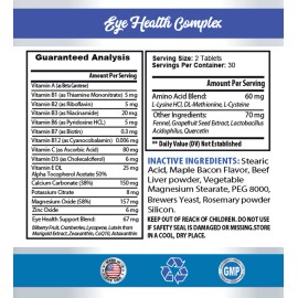 Pet Supplements dog eye vitamins support - DOGS EYE VISION HEALTH FORMULA 2B - bilberry dogs