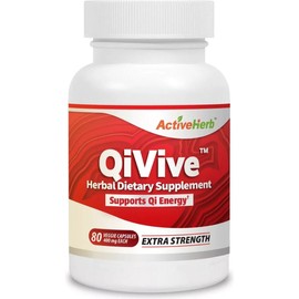 ActiveHerb QiVive Energy - 400mg -  80 Veggie Capsules - Newest Expiration!