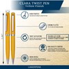 Lanier Clara Ballpoint Pen - Glossy Clear Body with Shiny