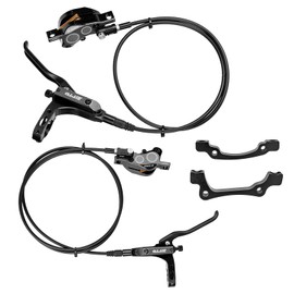 4-Piston MTB Hydraulic Bike Disc Brake Aluminum Front and Rear Caliper Bicycle Brakes for Road Bike Mountain Bike BBZY