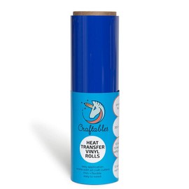 Craftables Rollo de vinilo de transferencia de calor azul real HTV de 25 pies – Vinilo fácil de separar playera para Silhouette Cameo, Cricut, prensa de calor, todos los cortadores de manualidades