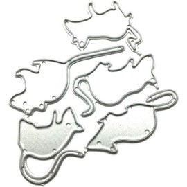 Mouse Die Cuts Stencil, Metal Template Moulds Cutting Dies Cut Stencils for DIY Scrapbooking Photo Album Decorative Embossing Paper Dies for Card Making Templated (ZC343)