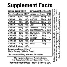 Ultra Man Multivitaminas Premium 90 Tabletas Para Hombres