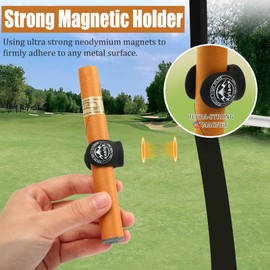 2 Pack Magnetic Cigar Holder for Golf Cart – Golf Cart Accessories，Premium Portable Silicone Cigar Clip with Built-in Magnet Fits 38–52 Ring Gauge, Perfect for Golfing, Fishing, Outdoor Adventures