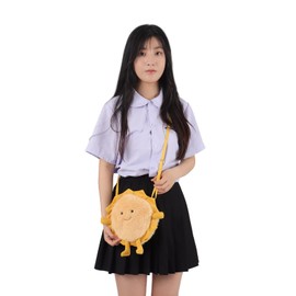 Apricot Lamb Dolls Children's Bag Sun, Children's Shoulder Bag with Adjustable Strap, Purse, Shoulder Bag, Stuffed Toy, Plush Shoulder Bag, Gifts for Girls and Adults