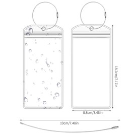 Pack of 5 Cruise Luggage Tags, 8.8 x 18.2 cm, Transparent Suitcase Tags, Suitcase Tags, Pack of 5, with 5 Screwable Metal Bands, Waterproof for Suitcase, Pack of 5